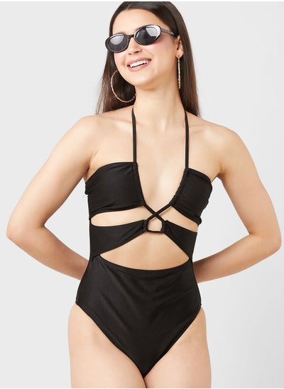 Buy Cut Out Detail Swimsuit in UAE