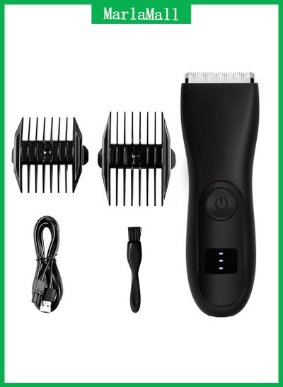 اشتري USB Men Groin Hair Trimmer Pubic Hair Trimmer Body Grooming Clipper for Men Bikini Epilator Rechargeable Shaver Razor في السعودية