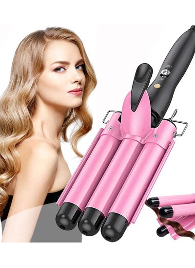 Buy 3 Barrel Hair Curler, Hair Waver Curling Iron, Hair Crimper Wand Electric Hair Crimpers Tongs 25MM in UAE