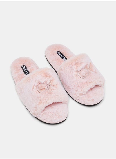 Buy Recycled Faux Fur Slippers in UAE