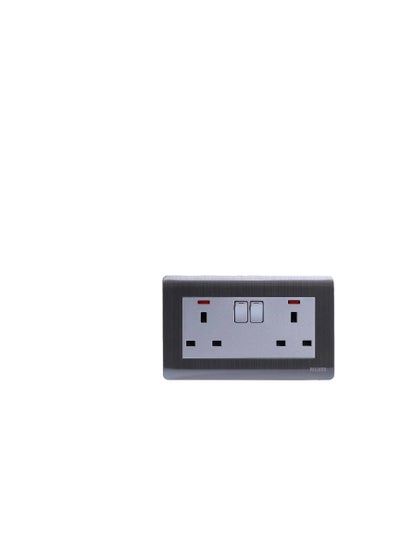 Buy Milano 13A 2Gang Switched Socket with Neon-B9-C14 in UAE