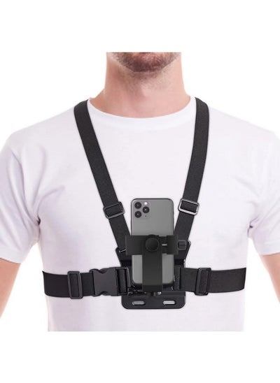 Buy Phone Chest Strap Mount for POV/VLOG Videos, Chest Harness Holder Compatible with iPhone 13 12 11Pro Max Plus,Samsung,GoPro Hero 9, 8, 7, 6,AKASO,Action Camera and Cell Phone Video Shoot Accessories in Saudi Arabia