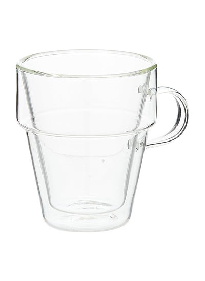 Buy Cuisine Art Clear Expresso Coffee Cup, Insulated Coffee Mug with Handle, Heat-Resistant Double Wall Glass Cup, Tea Whiskey Mug, Coffee Mug, 300ml in UAE