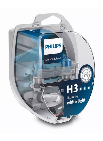 Buy Diamond Vision 5000K H3 Car Headlight Bulbs 12V (Pair) in UAE