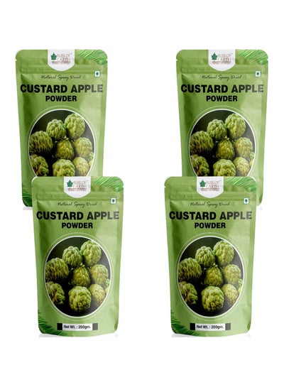 Buy Bliss of Earth 200gm Custard Apple Powder natural Spray Dried good for Apple Pie Custard Kheer Smoothie Cake pack of 4 in UAE