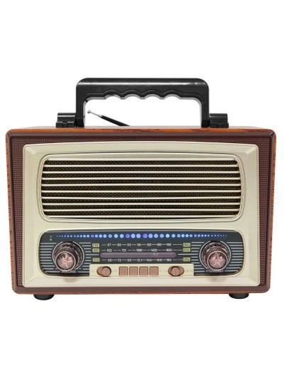 اشتري Wooden Case AC DC Desktop Radio 15W Stereo Sound Wireless AFM Radio Speaker Remote Control use Radio في السعودية