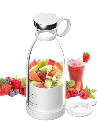 Buy Personal Size Blender, Portable Blender, Battery Operated USB Blender (White) in Saudi Arabia