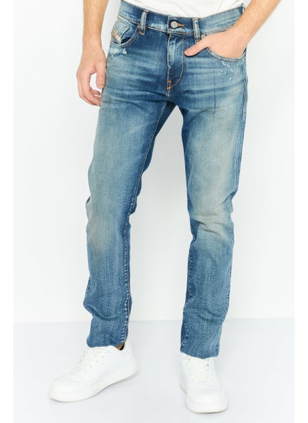 اشتري Men Slim Fit Washed Stretchable Jeans, Blue في الامارات