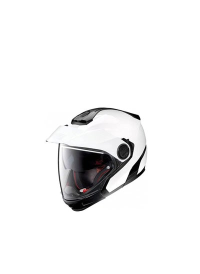 اشتري Nolan N40-5GT Classic 005 N-Com Full Face Convertible Motorcycle Helmet Metal White في الامارات