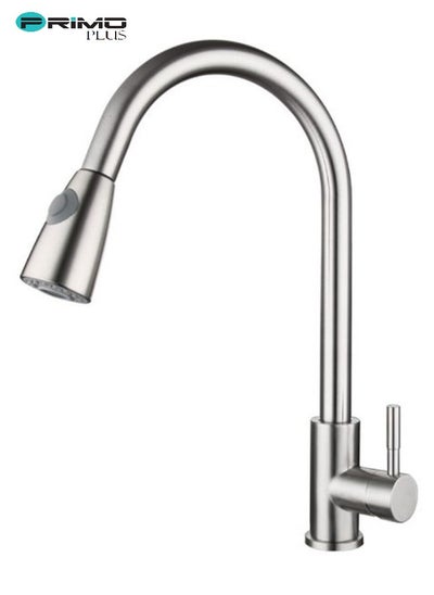 Buy 2 Spraying Mode Sink Faucet Silver in Saudi Arabia