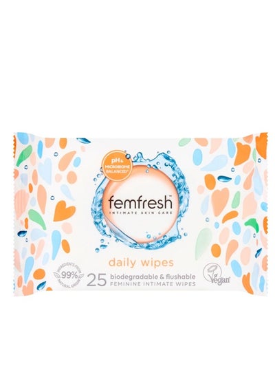 اشتري Intimate Skin Care Refreshing And Soothing Wipes 25 Wipes في السعودية