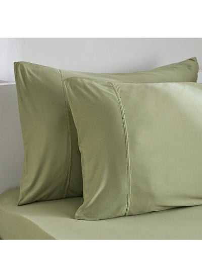 Buy Joy Adventurer Joyful 2-Pieces Microfiber Jersey Pillow Cover Set 75 x 50 cm in UAE