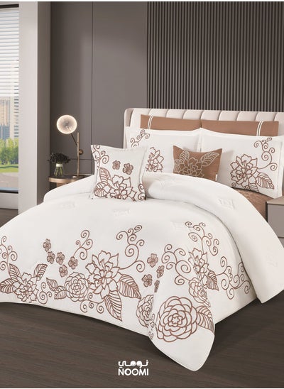 Buy Lara Comforter Set Microfiber, 8 pieces, king size, 260 cm x 240 cm in Saudi Arabia