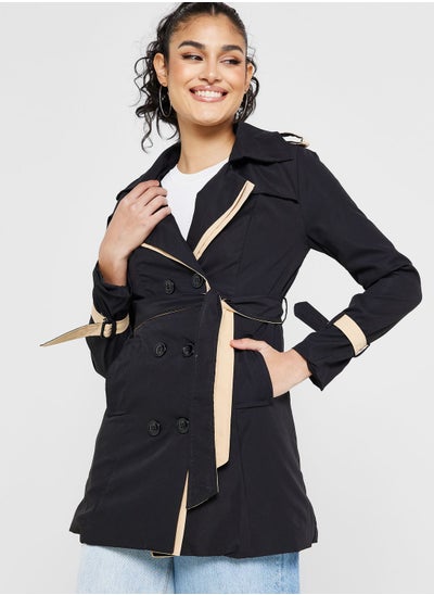 Buy Colorblock Trench Coat in UAE