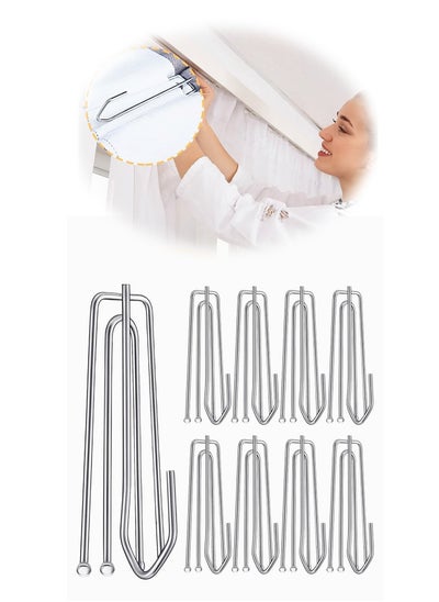 Buy 30 Piece Curtain Pleat Hooks Stainless Steel Drapery Pin for Pleated Drapes4 Prongs Pinch Pleat Hook Clips Traverse Pleater 4 End Curtain Hangers for Window Door Bathroom Curtain in Saudi Arabia