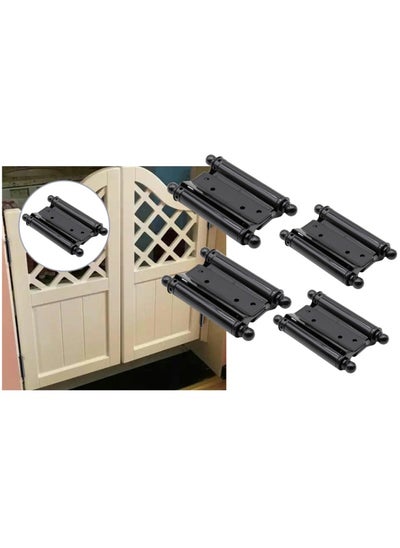 اشتري Pack Of 4 Double Action Hinges Black 5 Inch Spring Door Hinge Self Closing Automatic Door Hinges في الامارات