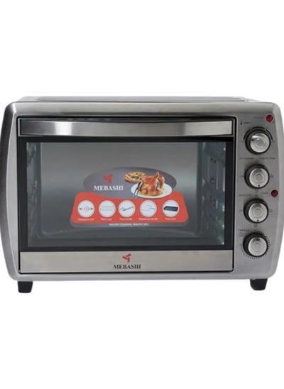 Buy MEBASHI 45L Electric Oven Toaster, Black, Rotisserie, Convection, 4 Heating Elements, 100-250°C Adjustable Temperature, 60 Minute Timer (ME-EOV4502KR)(1500W) in UAE