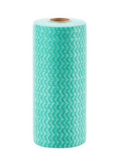 Buy Non-woven Disposable Wiping Cleaning Cloth Roll Green in UAE