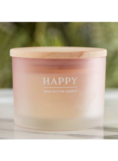 اشتري Nourish Happy Jar Candle with Wooden Lid 292 g في الامارات