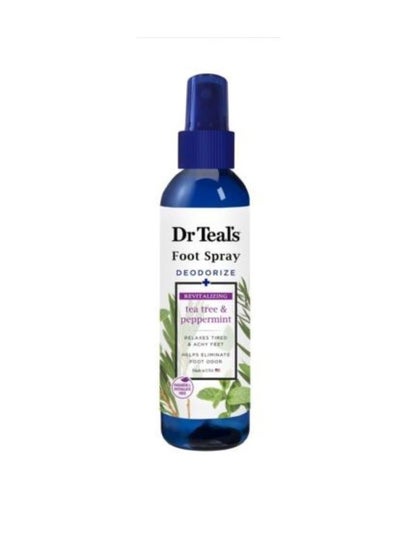 اشتري Dr Teal's Deodorizing & Revitalizing Foot Spray with Tea Tree & Peppermint, 177ml في الامارات