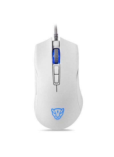 اشتري V70 USB Wired Gaming Mouse RGB Mouse Ergonomic Design 8-gear Adjustable DPI Wide Compatibility White في الامارات