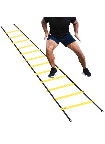 Buy Adjustable Agility Ladder Soccer and Football Training Speed Fitness Drill Training with Storage Bag 9 Meters 18 Rung in Saudi Arabia