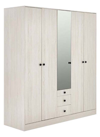 Buy Toreno 5-Door Wardrobe, White Oak in UAE