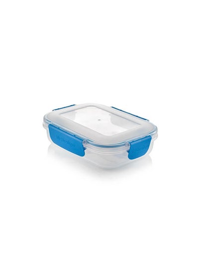 Buy 600ml Food Container Clear with Blue Clips in Egypt