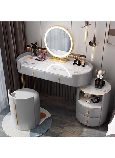 اشتري Makeup Dressing Table LED Mirror With Storage Cabinet في الامارات