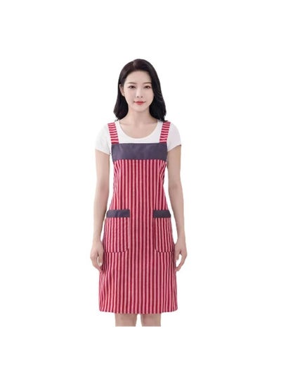 Buy Kitchen Cooking Apron Chef Aprons With Pockets 1pc in UAE