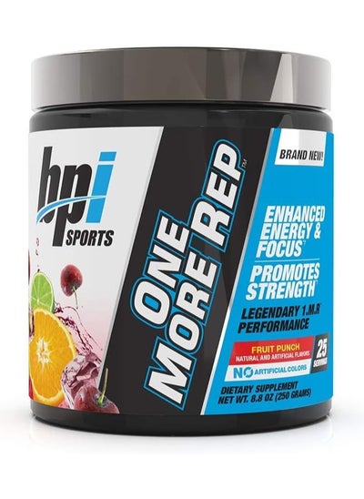 اشتري BPI Sports pre-workout One More Rep Fruit Punch Boost Performance Increased Energy 250 GM في الامارات