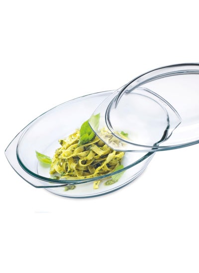 اشتري Simax Oval Casserole With Lid Clear في الامارات