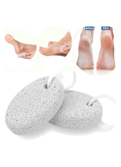 اشتري Pumice Stone, Callus Remover for Hard and Dead Skins, Foot Scrubber & Pedicure Tools for Men & Women Feet  2Pcs في السعودية