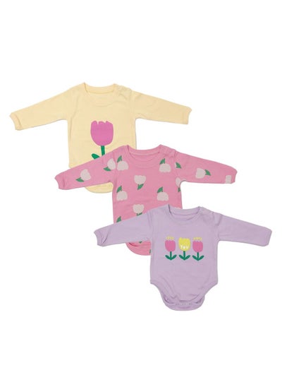 اشتري AIKO-Pack of 3 Multicolor Baby Body Suit-18-24M في الامارات