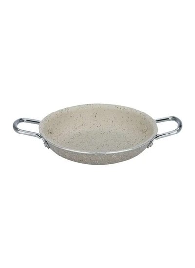 Buy Beige Granite Frying Pan with Two Steel Hands 14 cm in Saudi Arabia