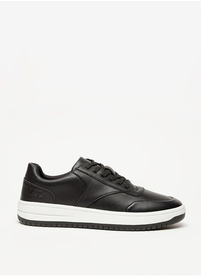 اشتري Men Solid Low Ankle Sneakers with Lace-Up Closure في الامارات