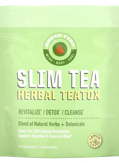 Buy SlimTea Herbal Teatox Lemon 14 Tea Bags in UAE