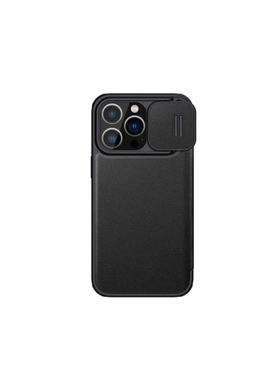 Buy Nillkin Qin Pro Leather Case (plain leather) Apple iPhone14 Pro Max 6.7 2022-Classic Black in Egypt