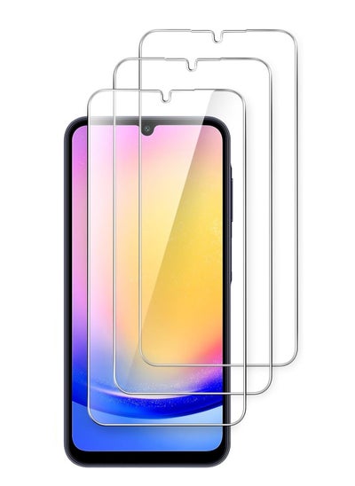 Buy Samsung Galaxy A25 5G Screen Protector 9H Hardness Scratch Resistance Screen Protector Pack of 3 Anti-Scratch HD Clear Tempered Glass Film For Samsung Galaxy A25 5G in UAE