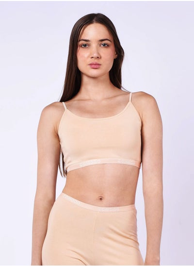 Buy strap sport bra beige egypt cotton 100% in Egypt