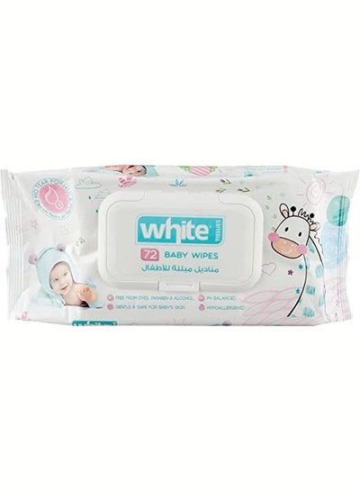 Buy White Baby Wipes, 72 Wipes in Egypt