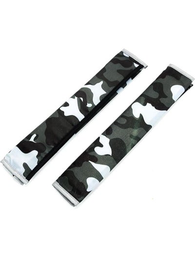 Buy Grey Army  2 Pcs Sparkling Seat Belt Cover, Protector from radar fines , Accessories Compatible with All Cars With light reflect feature in Egypt