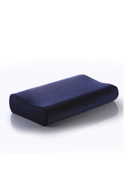 Buy Medical pillow to prevent neck pain and straighten the spinal vertebrae to obtain the required comfort during sleep, blue, 60 x 35 in Egypt