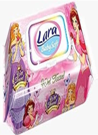 Buy Lara Baby's Soft Princesses Printed Wet Wipes - 72 Pieces in Egypt