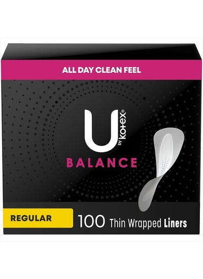 Buy Balance Daily Wrapped Panty Liners, Light Absorbency, Regular Length, 100 Count (Packaging May Vary) in UAE