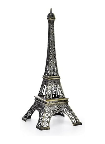 Buy Metal Eiffel Tower Statue, Paris France Decor, Figurine Replica Holder Stand for Cake Topper, Party Decoration, Home, Office, Table, Shelves, Living Room Gift Collectible by Lukadah in UAE