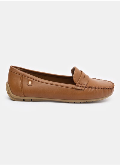 Buy Slip On Square Toecap Classic Leather Loafer in Egypt