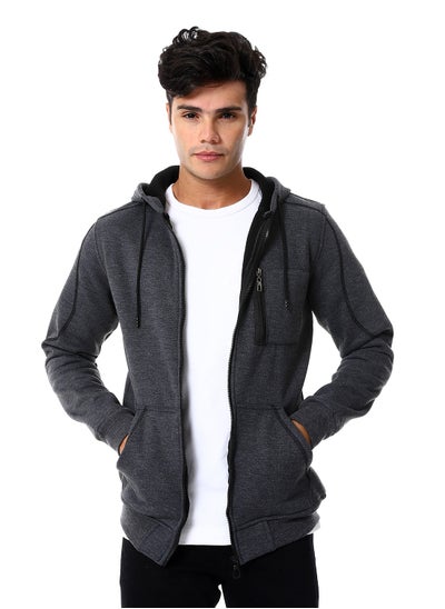 Buy Mens Front Pockets Zipped Hoodie in Egypt