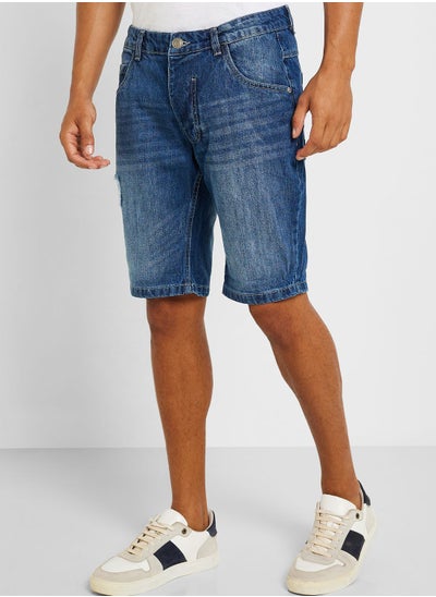 Buy Mens Reg Fashion Fit Denim Short; in UAE