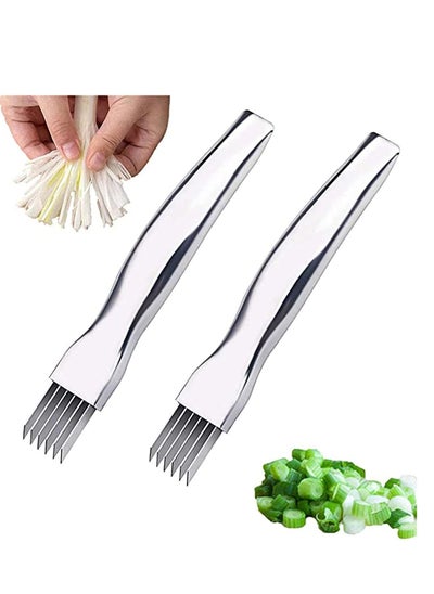 اشتري 2 Pack Shred Silk The Knife Stainless Steel Vegetable Chopper Onion Garlic Cutter Food Kitchen Speedy Chopper في السعودية